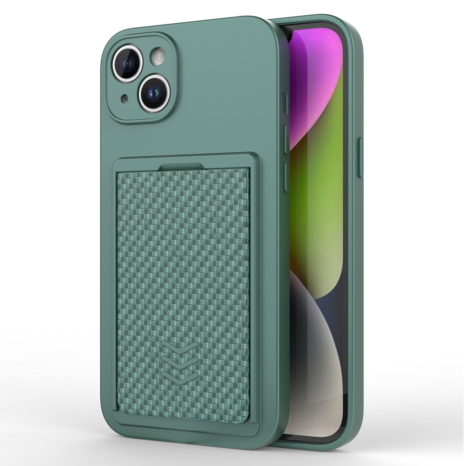 For iPhone 14 TPU Phone Case with PC Slide Card Holder Anti-drop Phone Cover For iPhone 14 TPU Phone Case with PC Slide Card Holder Anti-drop Phone Cover